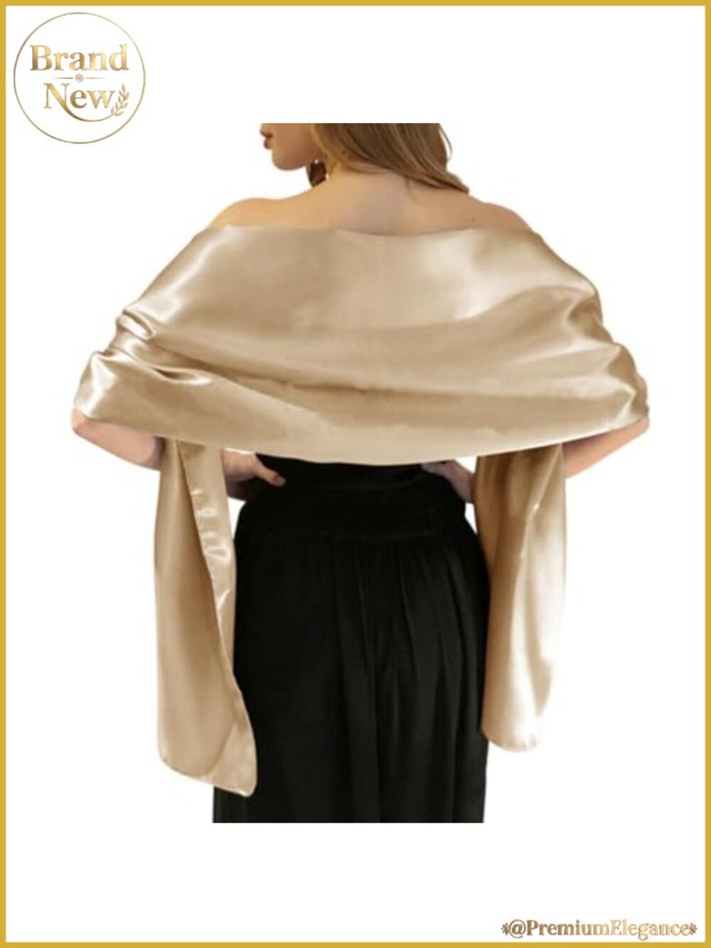 Plus Size Satin Shawl Wrap for Wedding Evening Dress Bridal